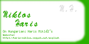 miklos haris business card